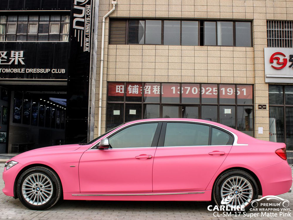 CARLIKE CL-SM-17 Vinilo súper mate de color rosa para automóviles para BMW