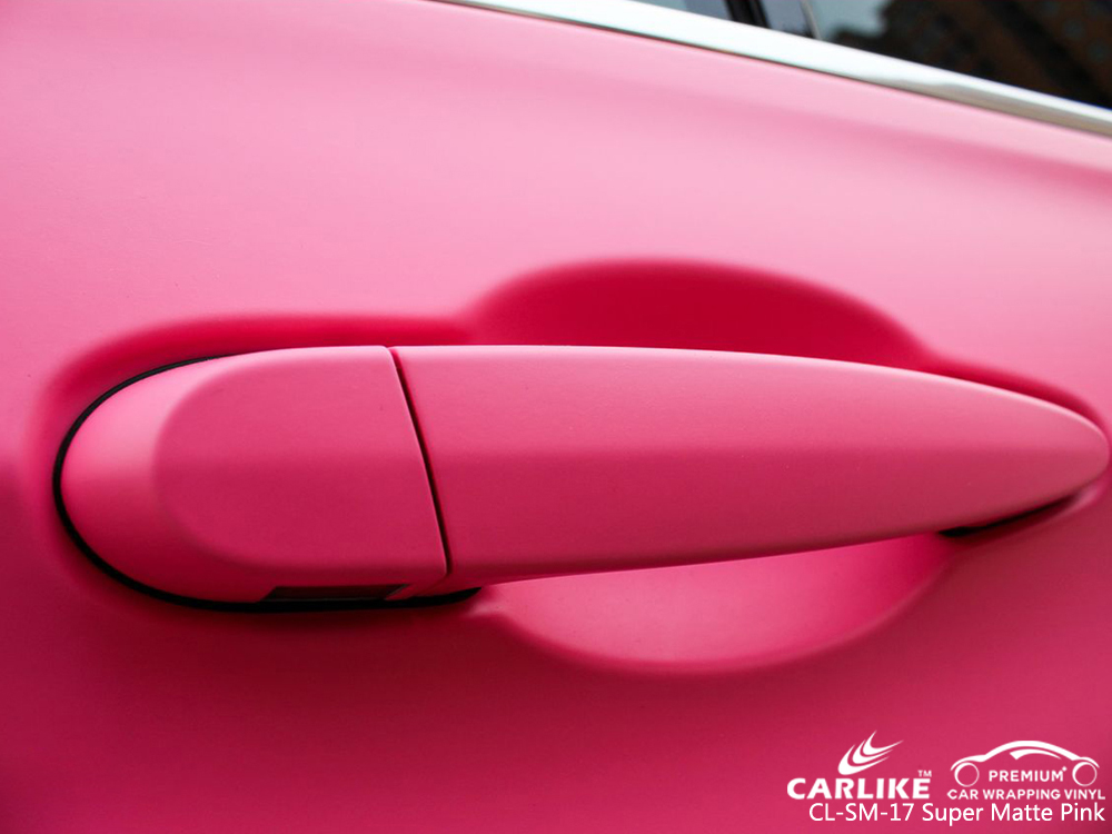 CARLIKE CL-SM-17 Vinilo súper mate de color rosa para automóviles para BMW