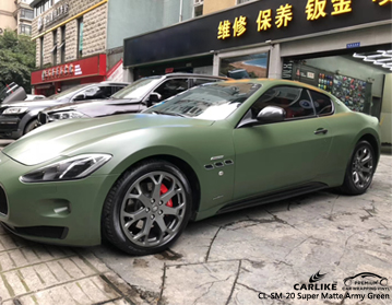CL-SM-20 super matte army green vinyl wrap for Maserati Turkey