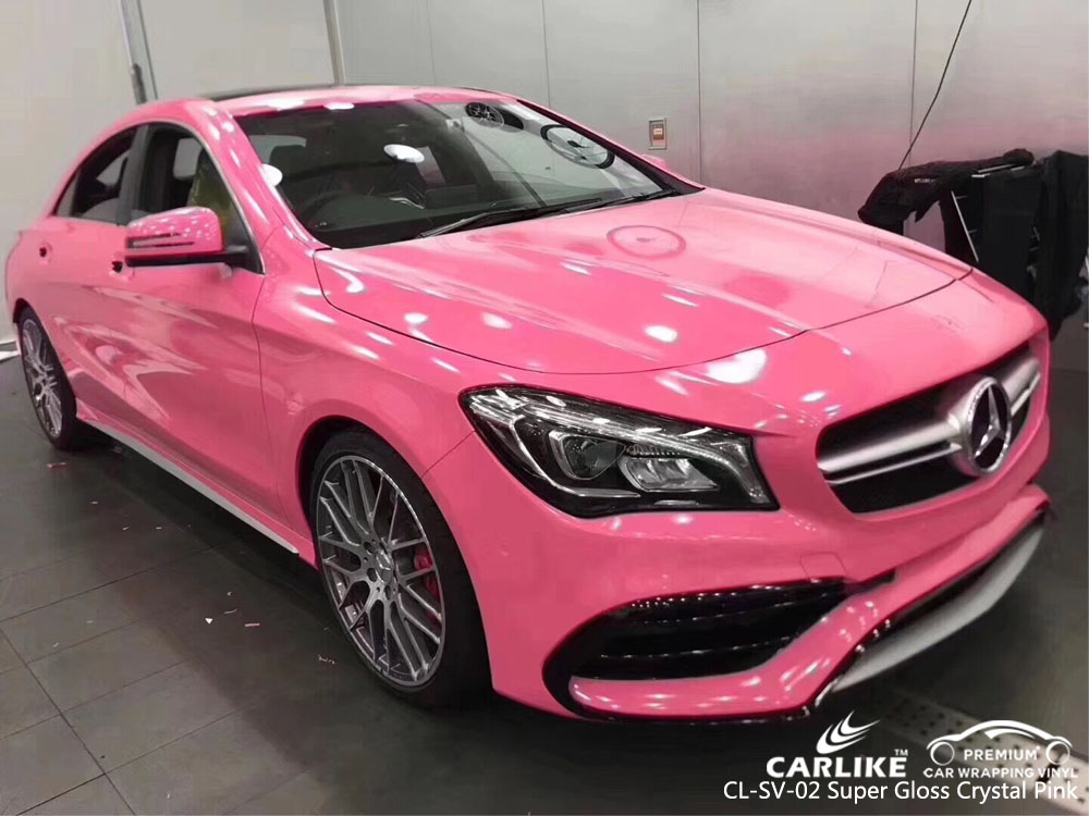 CARLIKE CL-SV-02 SUPER GLOSS CRYSTAL PINK CAR WRAP VINYL