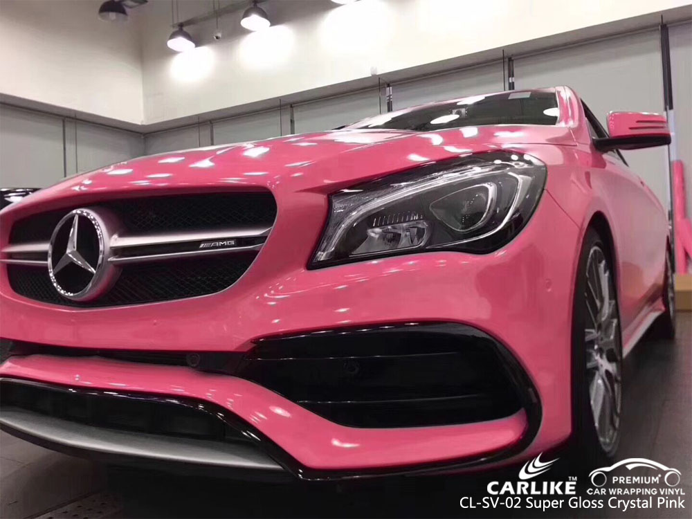 CARLIKE CL-SV-02 SUPER GLOSS CRYSTAL PINK CAR WRAP VINYL
