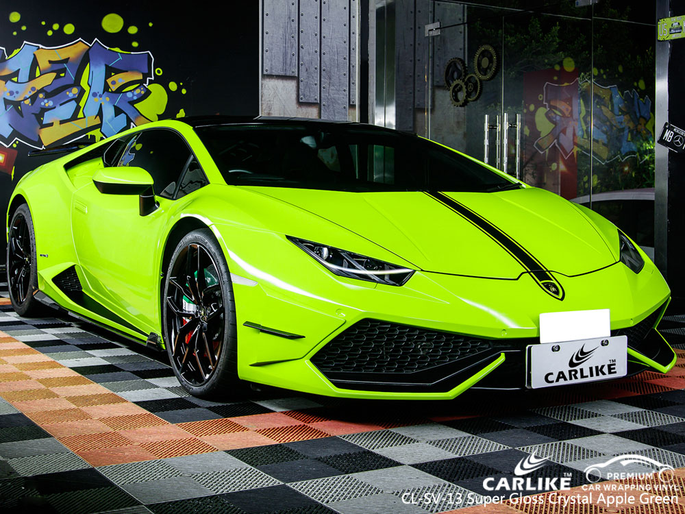 CARLIKE CL-SV-13 SUPER GLOSS CRYSTAL APPLE GREEN CAR WRAP VINYL