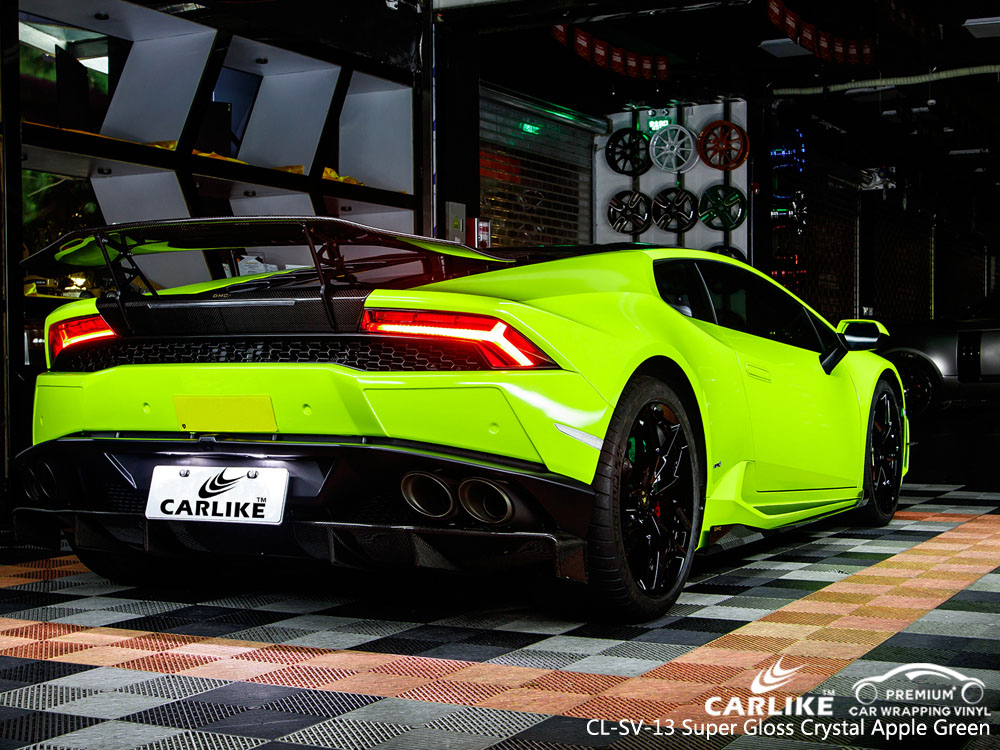 CARLIKE CL-SV-13 SUPER GLOSS CRYSTAL APPLE GREEN CAR WRAP VINYL