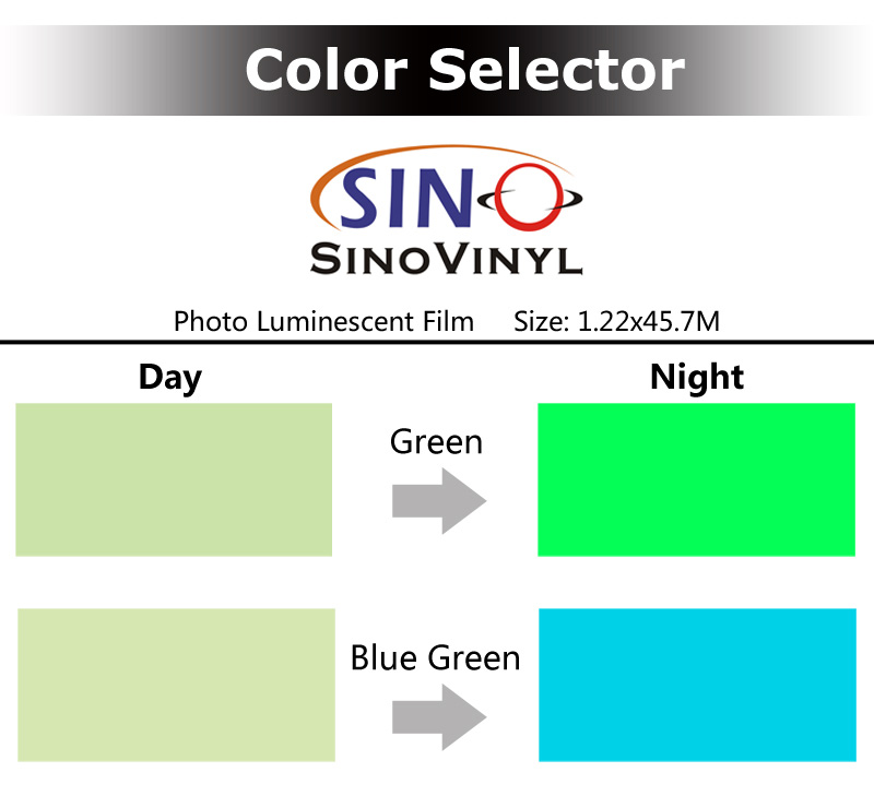 Glow In Dark Graphic Photo Luminescent Vinyl Film