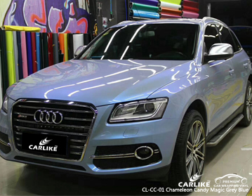CARLIKE CL-CC-01 Audi için bukalemun şeker sihirli gri mavi vinil