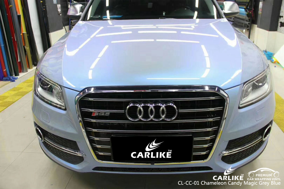 CARLIKE CL-CC-01 CHAMELEON CANDY MAGIC GRAY BLUE VINYL FOR AUDI