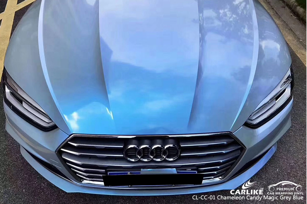 CARLIKE CL-CC-01 CHAMELEON CANDY MAGIC GRAY BLUE VINYL FOR AUDI
