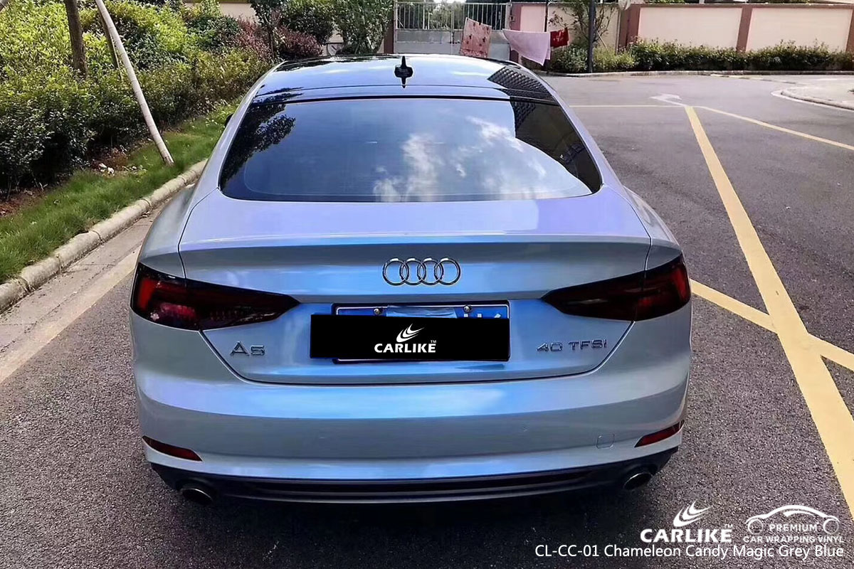 CARLIKE CL-CC-01 CHAMELEON CANDY MAGIC GRAY BLUE VINYL FOR AUDI