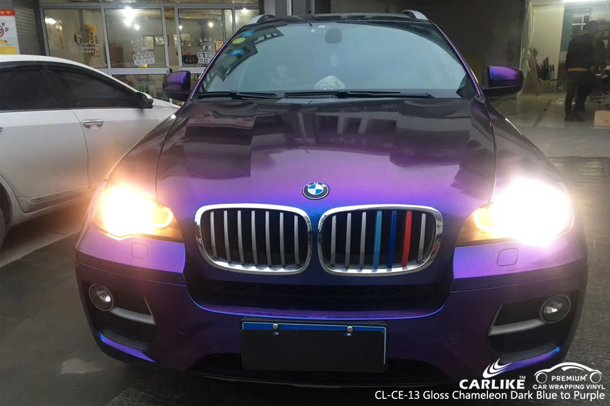 CARLIKE CL-CE-13 GLOSS CHAMELEON DARK BLUE TO PURPLE VINYL FOR BMW