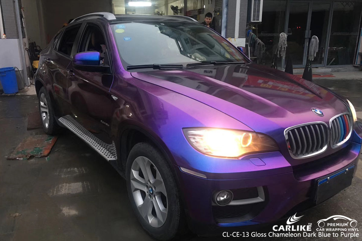 CARLIKE CL-CE-13 GLOSS CHAMELEON DARK BLUE TO PURPLE VINYL FOR BMW