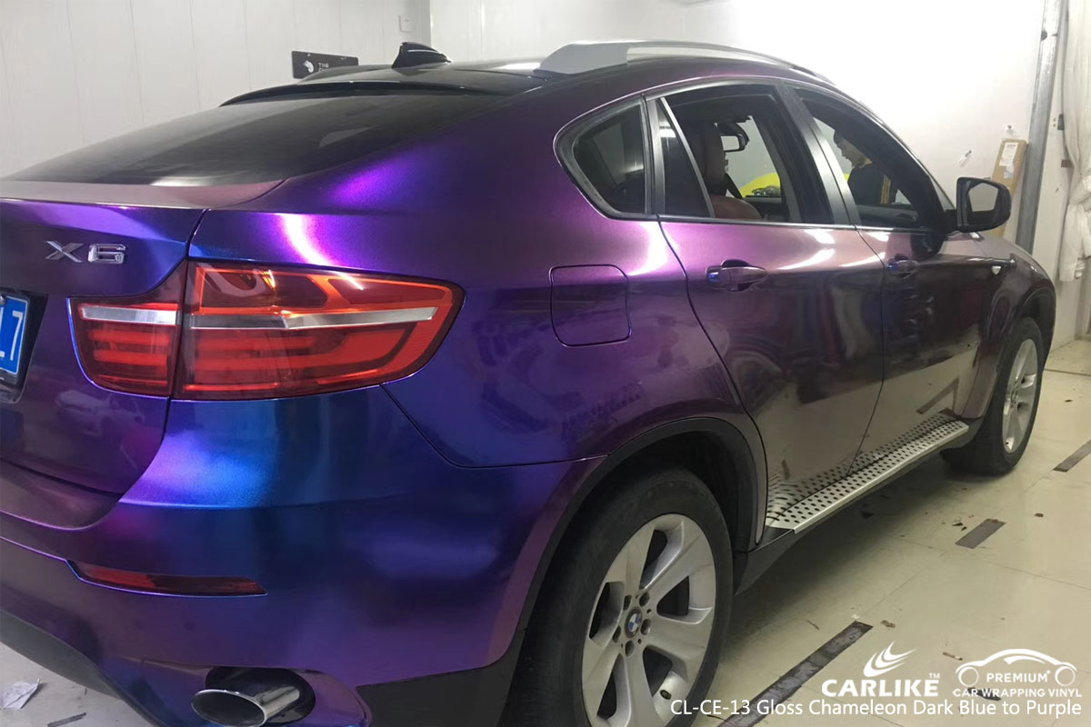 CARLIKE CL-CE-13 GLOSS CHAMELEON DARK BLUE TO PURPLE VINYL FOR BMW