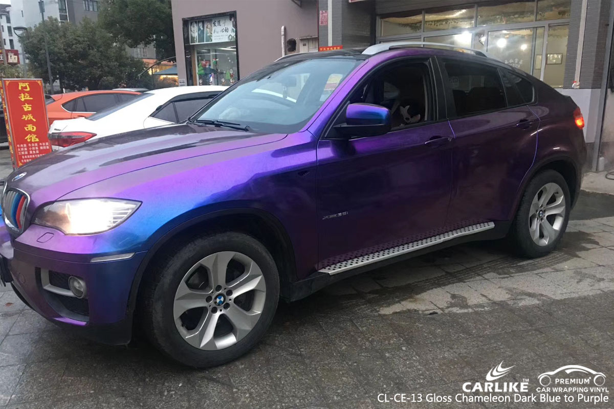 CARLIKE CL-CE-13 GLOSS CHAMELEON DARK BLUE TO PURPLE VINYL FOR BMW
