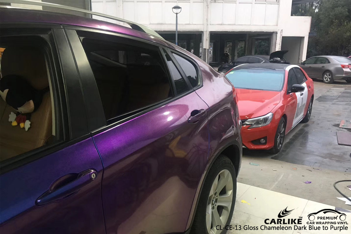 CARLIKE CL-CE-13 GLOSS CHAMELEON DARK BLUE TO PURPLE VINYL FOR BMW