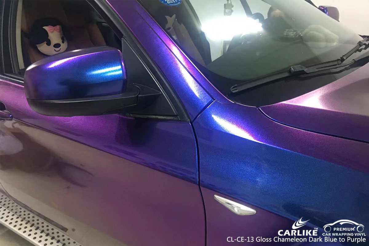 CARLIKE CL-CE-13 GLOSS CHAMELEON DARK BLUE TO PURPLE VINYL FOR BMW