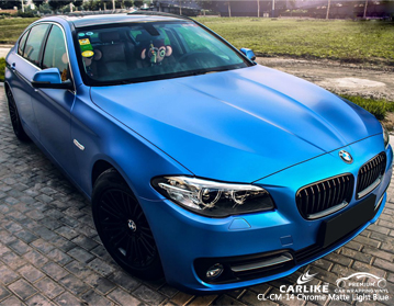 CARLIKE CL-CM-14 bmw için krom mat açık mavi vinil