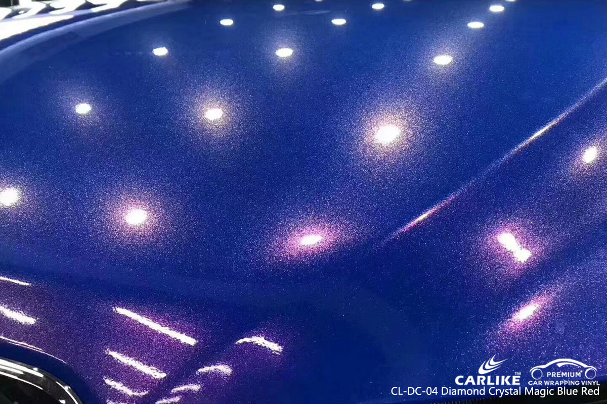CARLIKE CL-DC-04 DIAMOND CRYSTAL MAGIC BLUE RED VINYL FOR TOYOTA
