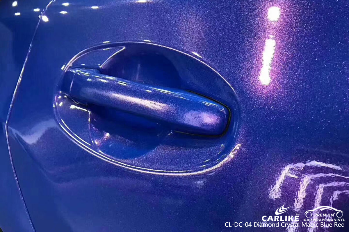 CARLIKE CL-DC-04 DIAMOND CRYSTAL MAGIC BLUE RED VINYL FOR TOYOTA