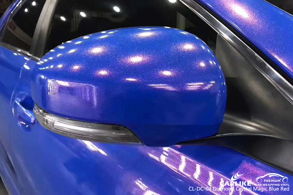 CARLIKE CL-DC-04 DIAMOND CRYSTAL MAGIC BLUE RED VINYL FOR TOYOTA