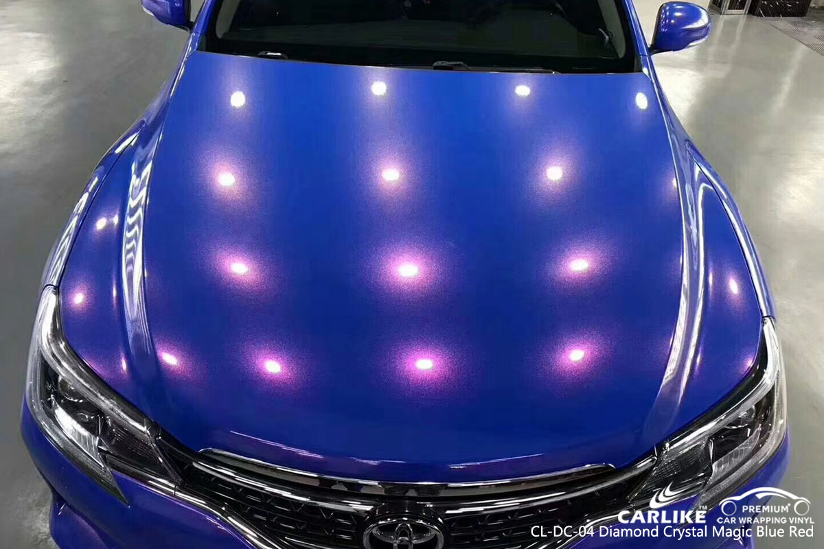 CARLIKE CL-DC-04 DIAMOND CRYSTAL MAGIC BLUE RED VINYL FOR TOYOTA