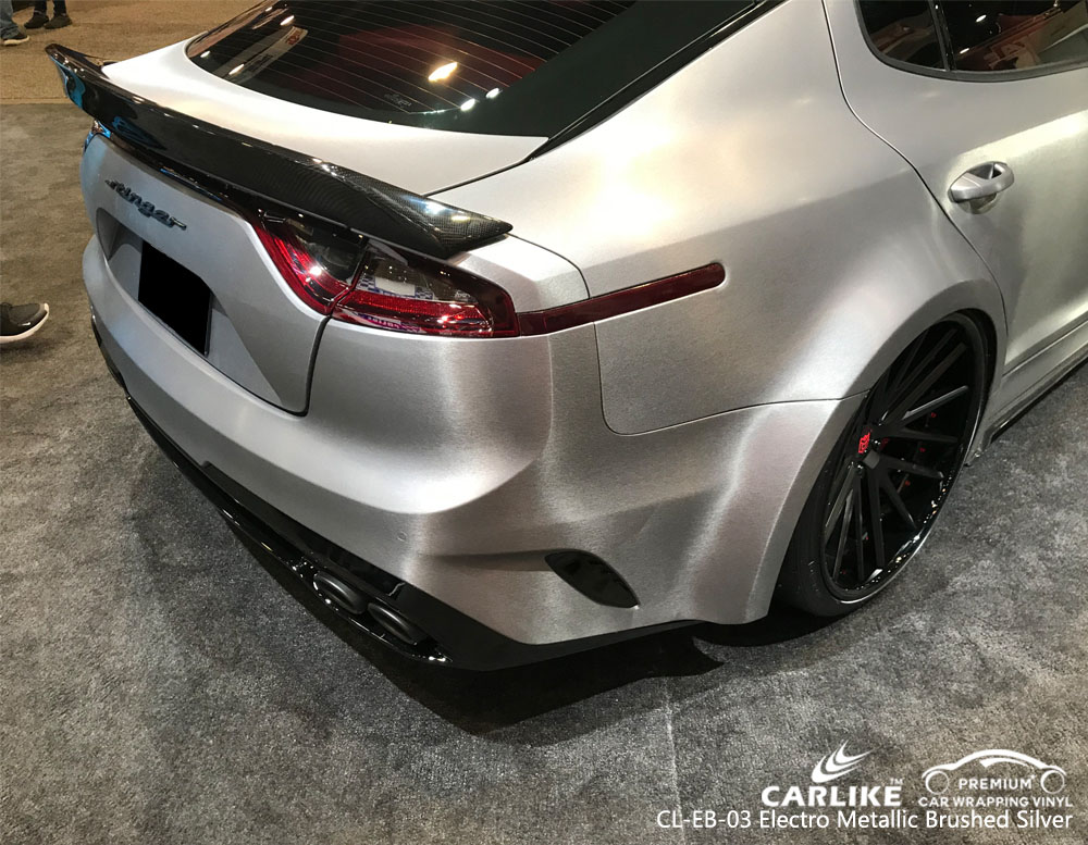 CARLIKE CL-EB-03 ELECTRO METALLIC BRUSHED SILVER CAR WRAP VINYL