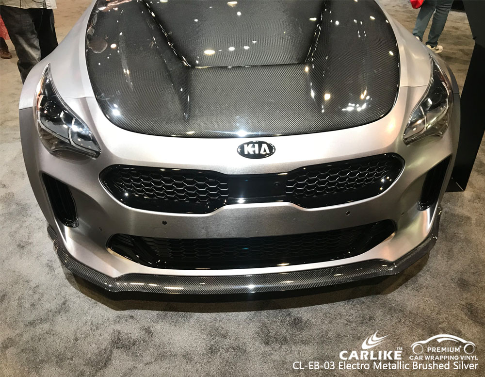 CARLIKE CL-EB-03 ELECTRO METALLIC BRUSHED SILVER CAR WRAP VINYL