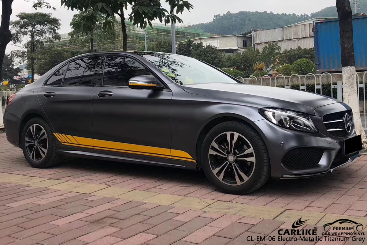 CARLIKE CL-EM-06 ELECTRO METALLIC TITANIUM GRAY VINYL FOR MERCEDES-BENZ