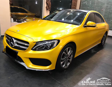 CARLIKE CL-EM-14 vinil amarelo eletro metálico para mercedes-benz