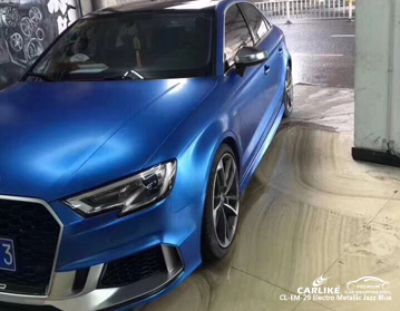 CARLIKE CL-EM-29 audi için elektro metalik caz mavi vinil