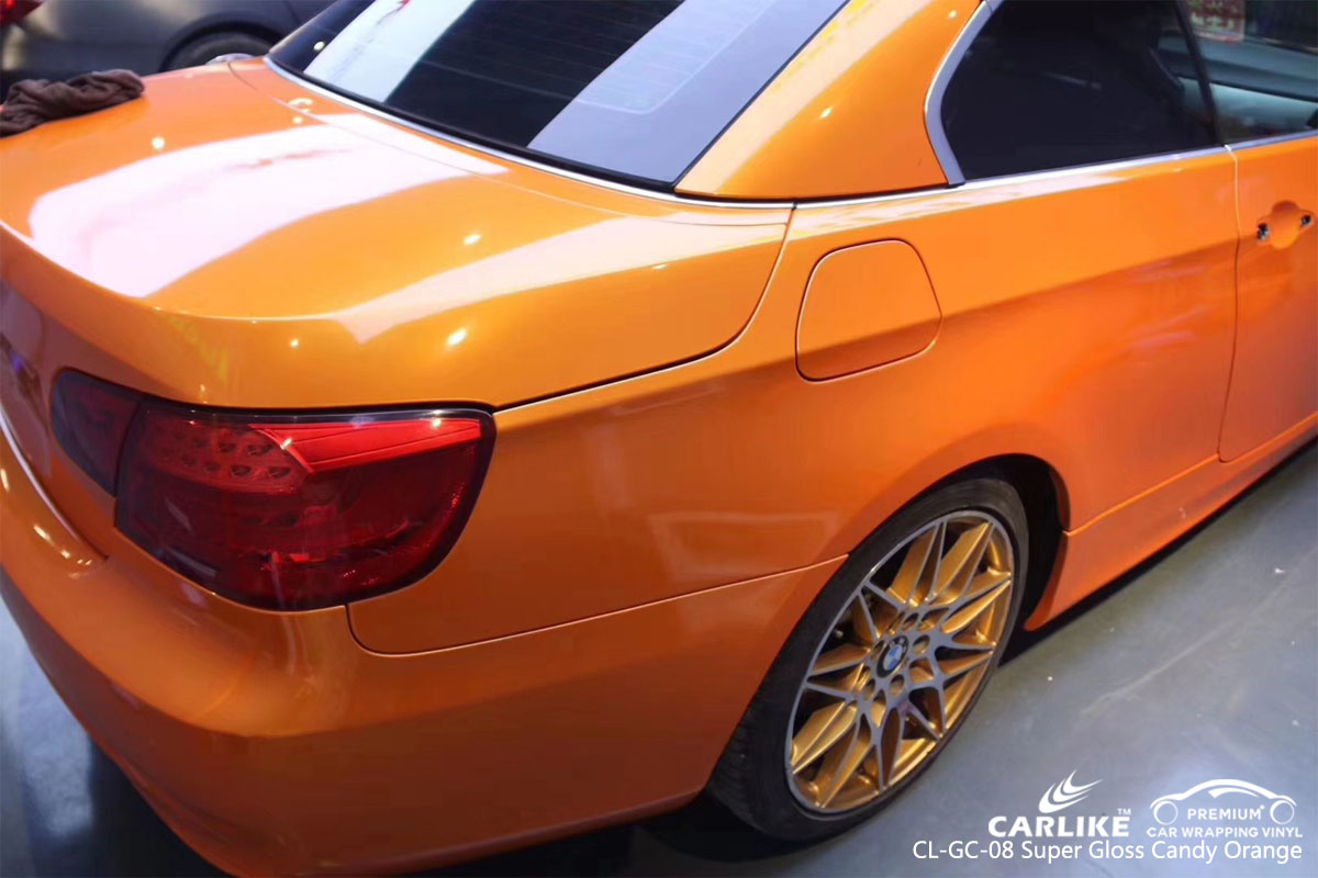 CARLIKE CL-GC-08 SUPER GLOSS CANDY ORANGE VINYL FOR BMW