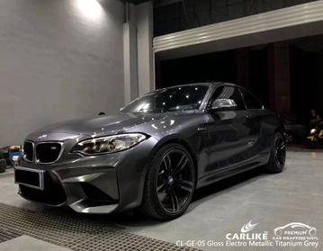 CARLIKE CL-GE-05 vinil eletro titânio metálico cinza brilho para BMW