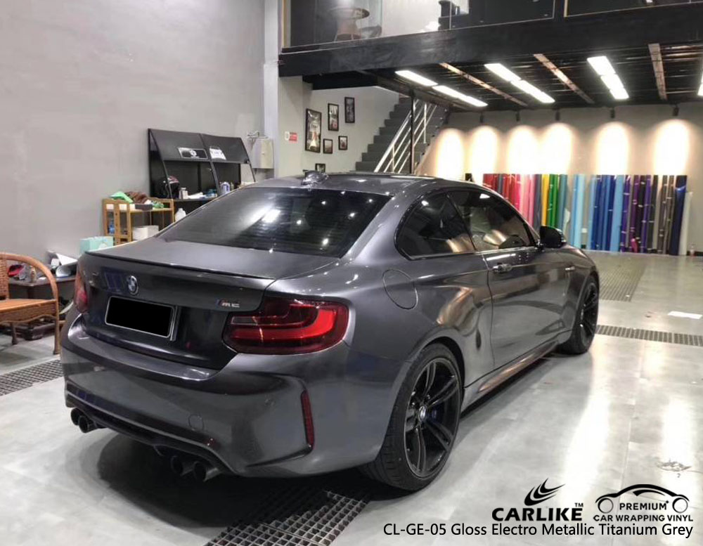 CARLIKE CL-GE-05 GLOSS ELECTRO METALLIC TITANIUM GRAY VINYL FOR BMW