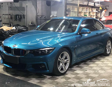CL-GE-22 vinyle électro métallique bleu brillant moyen pour BMW