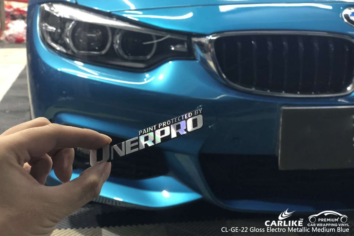 CARLIKE CL-GE-22 GLOSS ELECTRO METALLIC MEDIUM BLUE VINYL FOR BMW