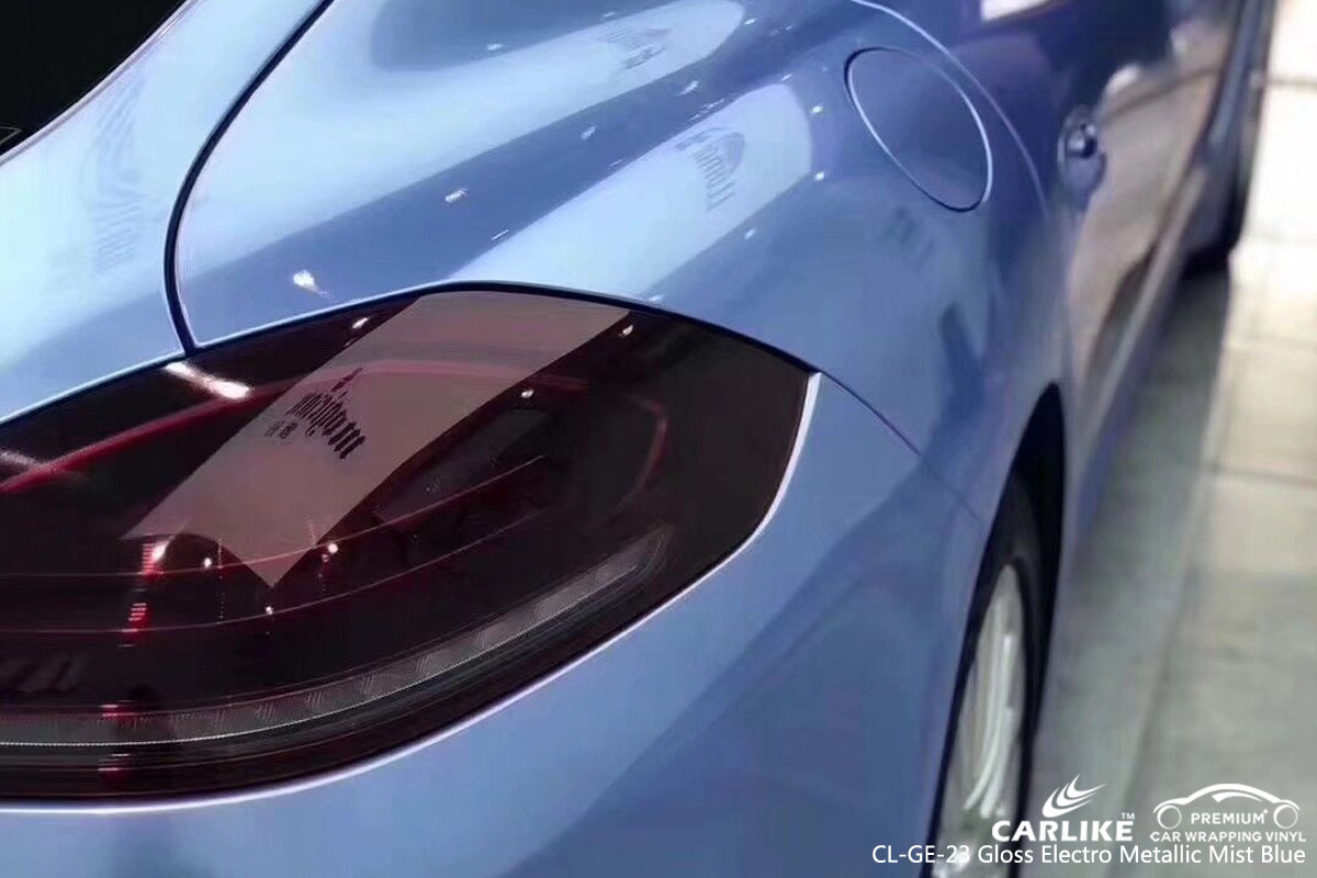 CARLIKE CL-GE-23 GLOSS ELECTRO METALLIC MIST BLUE VINYL FOR PORSCHE
