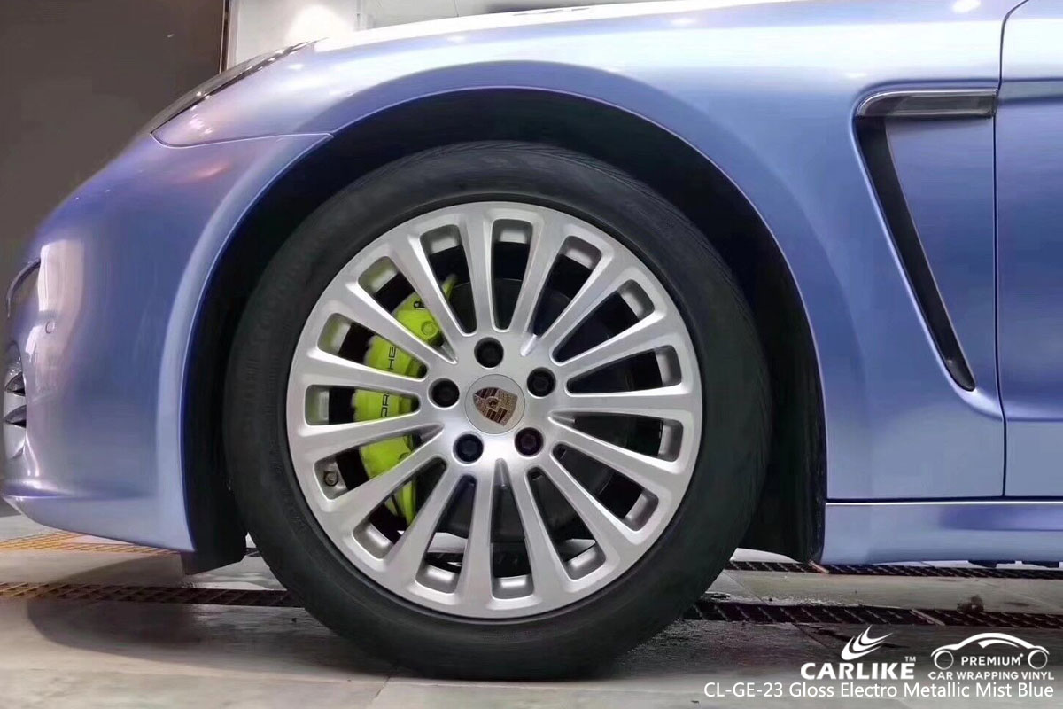 CARLIKE CL-GE-23 GLOSS ELECTRO METALLIC MIST BLUE VINYL FOR PORSCHE