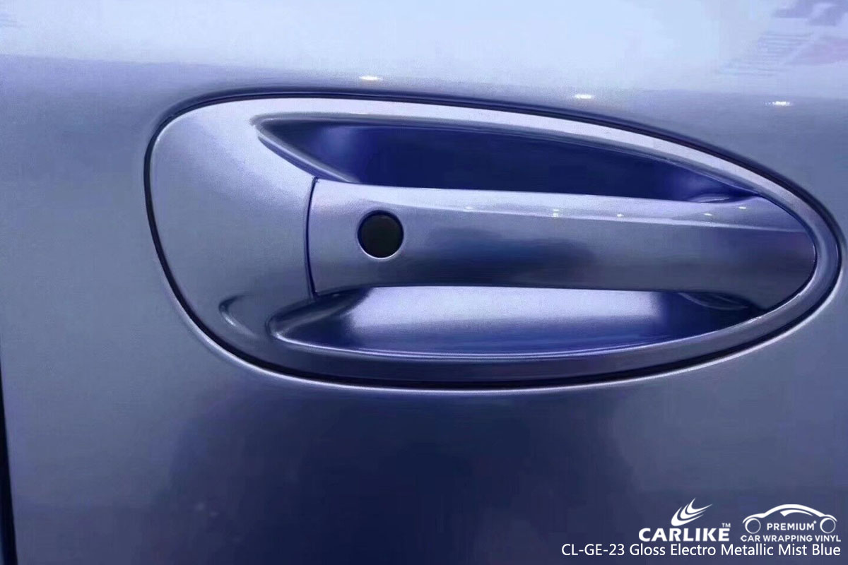 CARLIKE CL-GE-23 GLOSS ELECTRO METALLIC MIST BLUE VINYL FOR PORSCHE