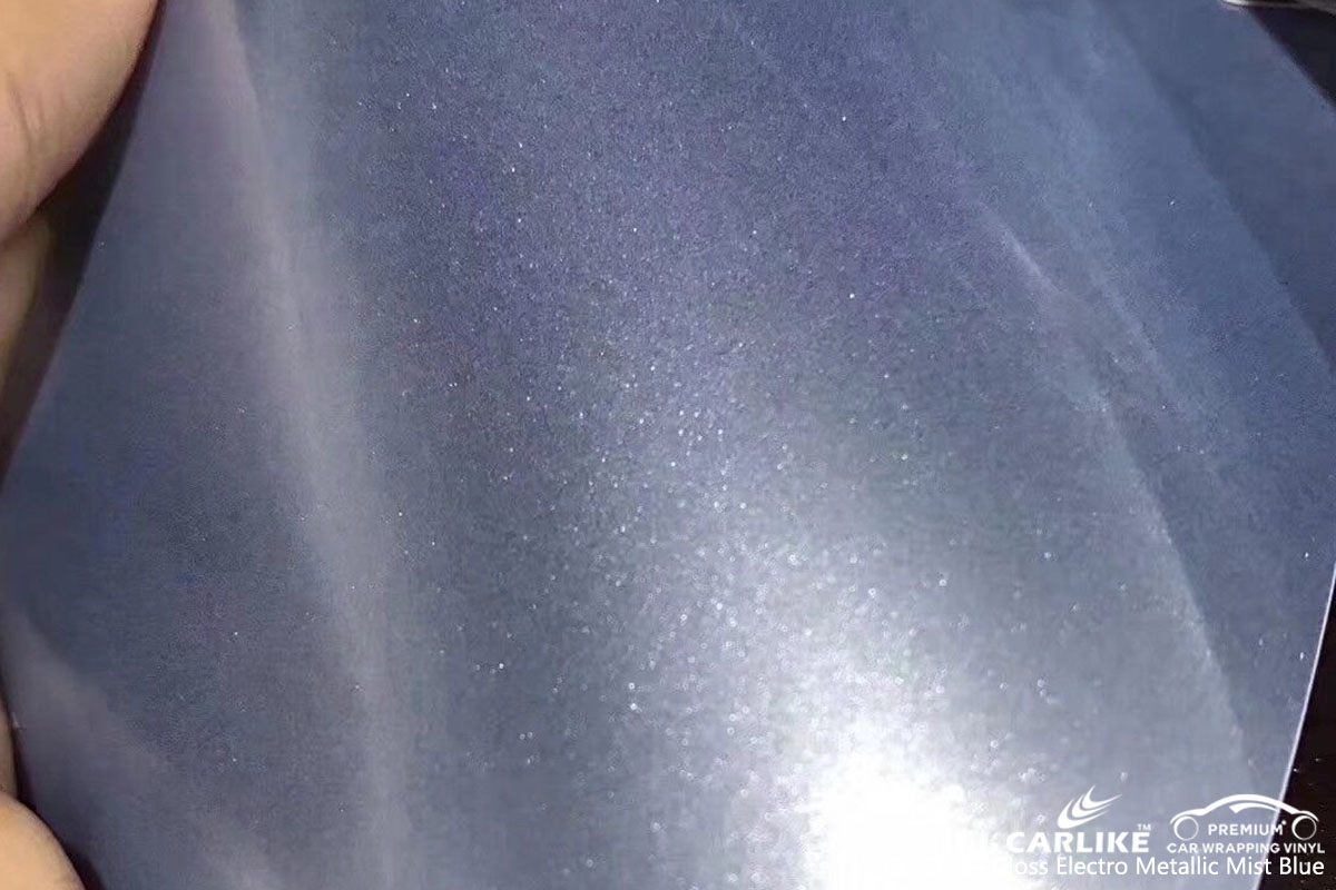 CARLIKE CL-GE-23 GLOSS ELECTRO METALLIC MIST BLUE VINYL FOR PORSCHE