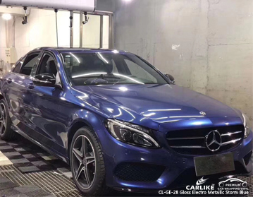 CARLIKE CL-GE-28 mercedes-benz için parlak elektro metalik fırtına mavi vinil