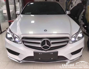 CL-IL-02 Iridescence laser white vinyl sticker wrap car for MERCEDES-BENZ