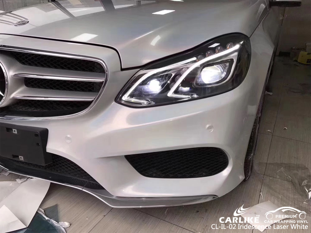 CARLIKE CL-IL-02 IRIDESCENCE LASER WHITE VINYL FOR MERCEDES-BENZ