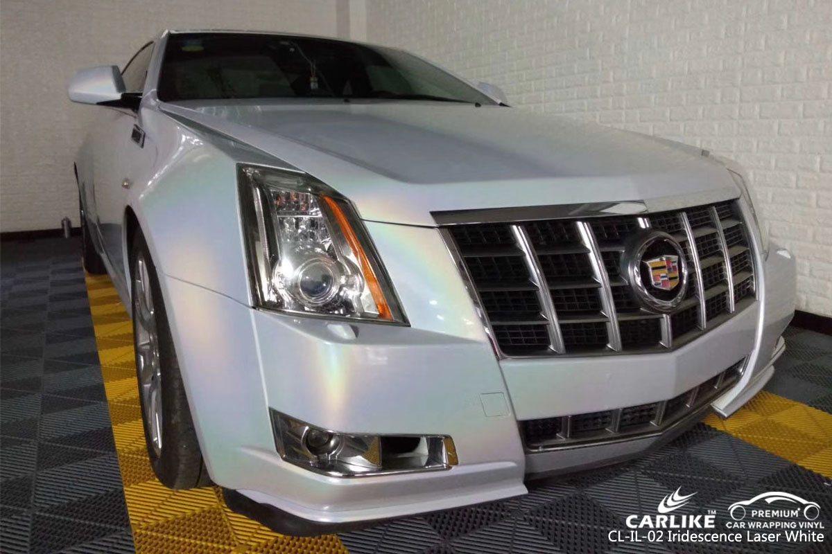CARLIKE CL-IL-02 IRIDESCENCE LASER WHITE VINYL FOR CADILLAC