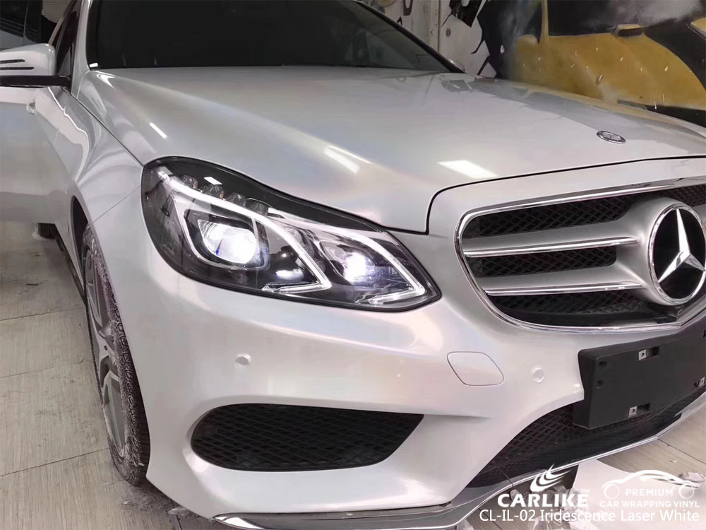 CARLIKE CL-IL-02 IRIDESCENCE LASER WHITE VINYL FOR MERCEDES-BENZ