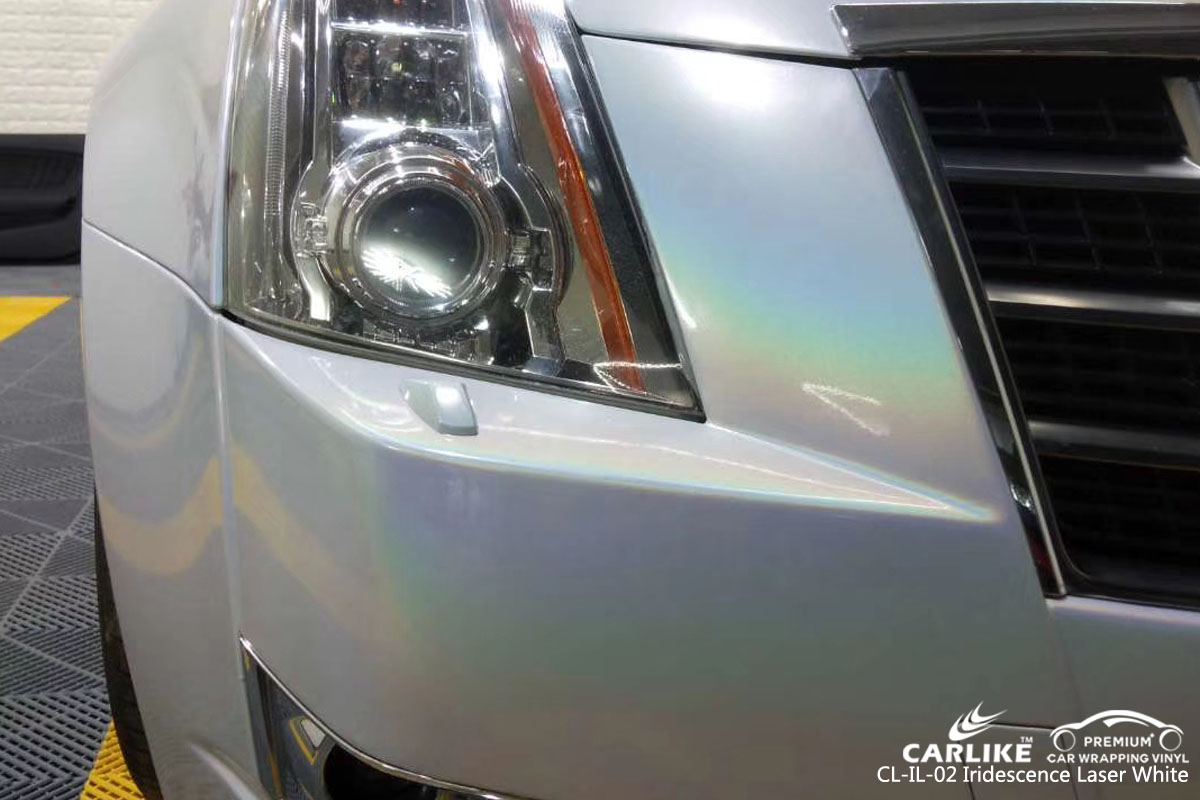 CARLIKE CL-IL-02 IRIDESCENCE LASER WHITE VINYL FOR CADILLAC