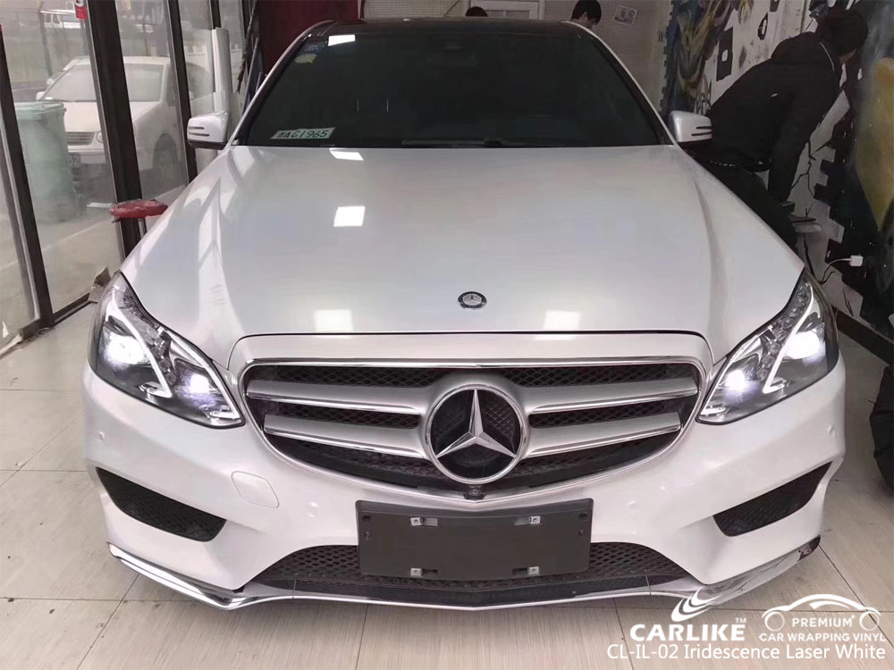 CARLIKE CL-IL-02 IRIDESCENCE LASER WHITE VINYL FOR MERCEDES-BENZ