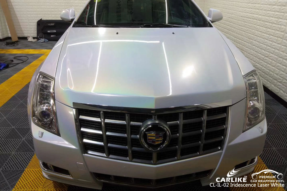 CARLIKE CL-IL-02 IRIDESCENCE LASER WHITE VINYL FOR CADILLAC