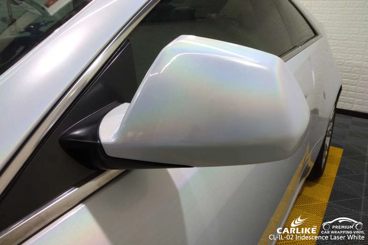 CARLIKE CL-IL-02 IRIDESCENCE LASER WHITE VINYL FOR CADILLAC