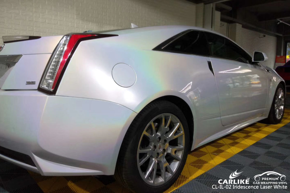 CARLIKE CL-IL-02 IRIDESCENCE LASER WHITE VINYL FOR CADILLAC