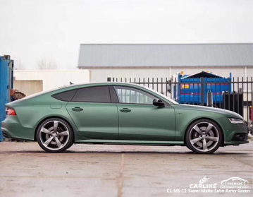 CL-MS-11 Super matte satin army green vinyl wrapping car cost for AUDI