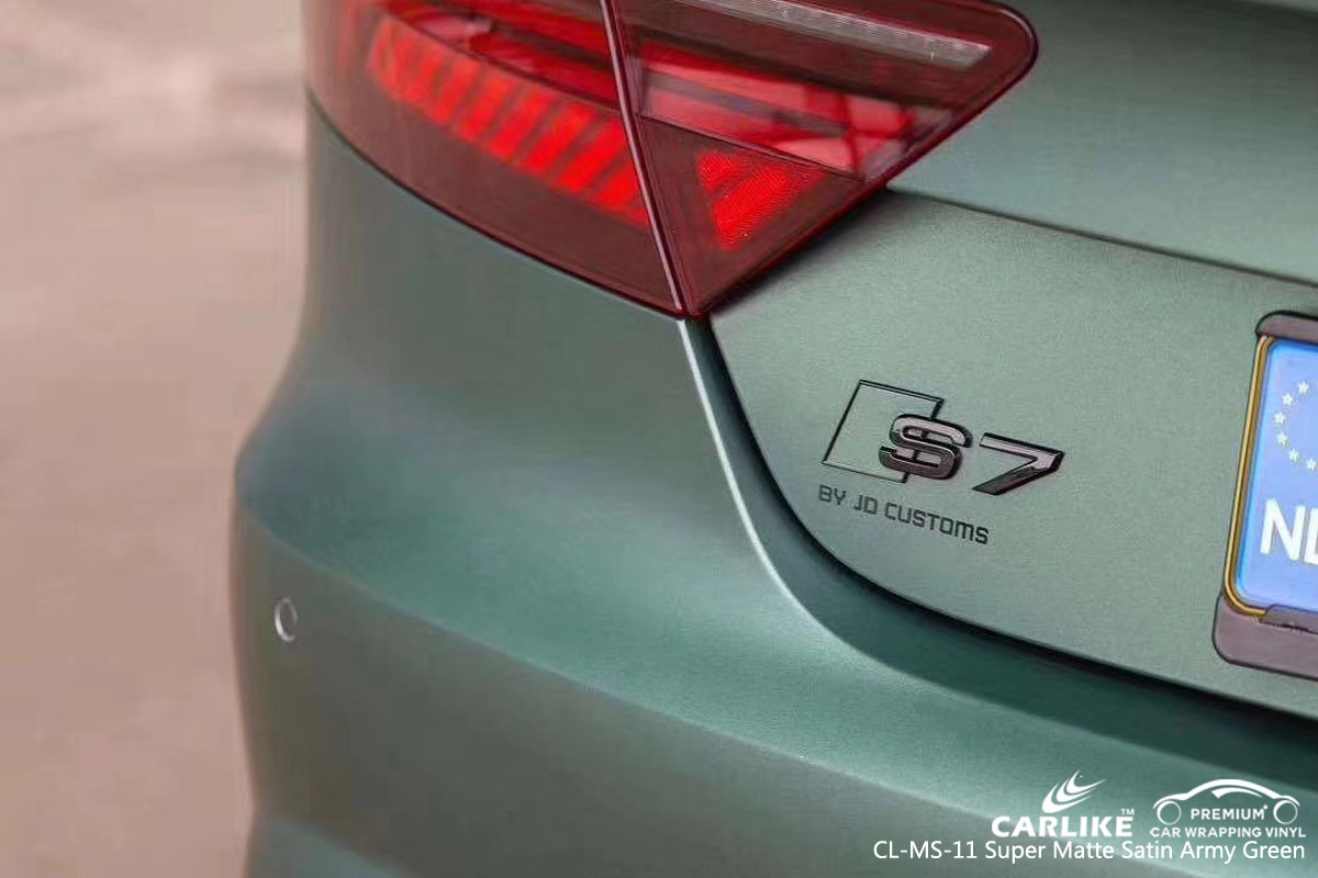 CARLIKE CL-MS-11 SUPER MATTE SATIN ARMY GREEN VINYL FOR AUDI