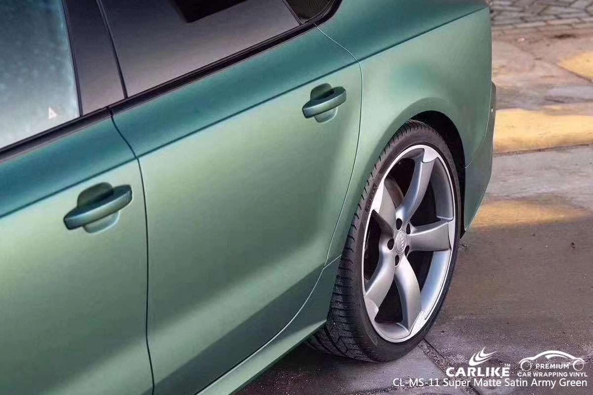 CARLIKE CL-MS-11 SUPER MATTE SATIN ARMY GREEN VINYL FOR AUDI